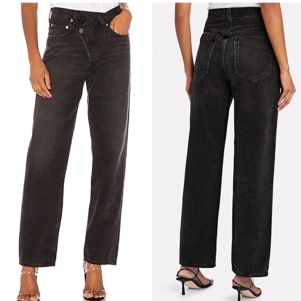 AGOLDE vintage wash black crossover jeans size 24